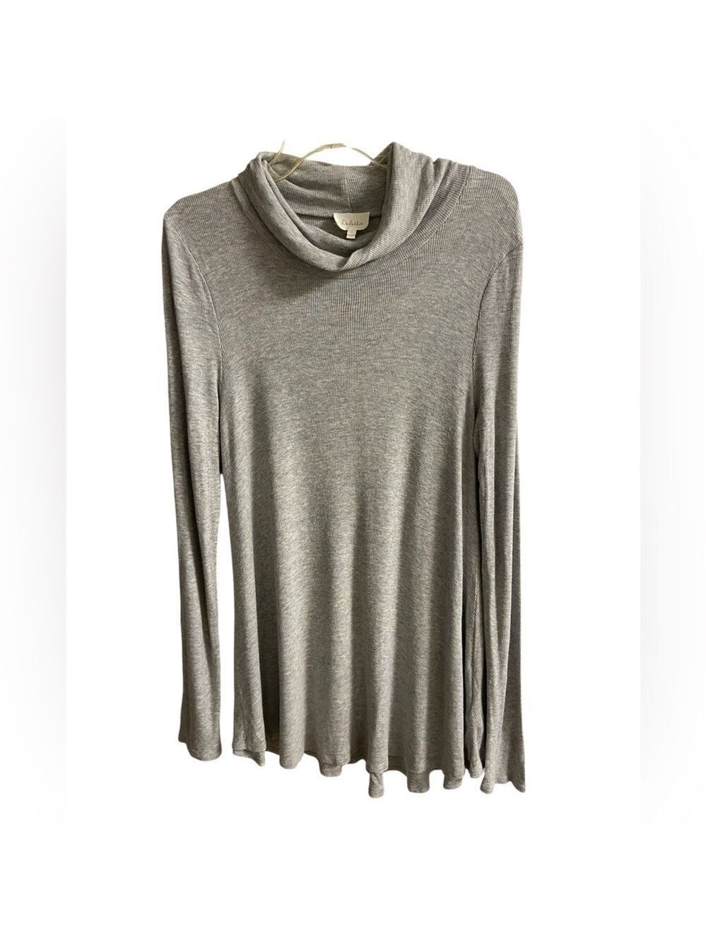 Deletta‎ Gray Knit Top tunic turtleneck Large